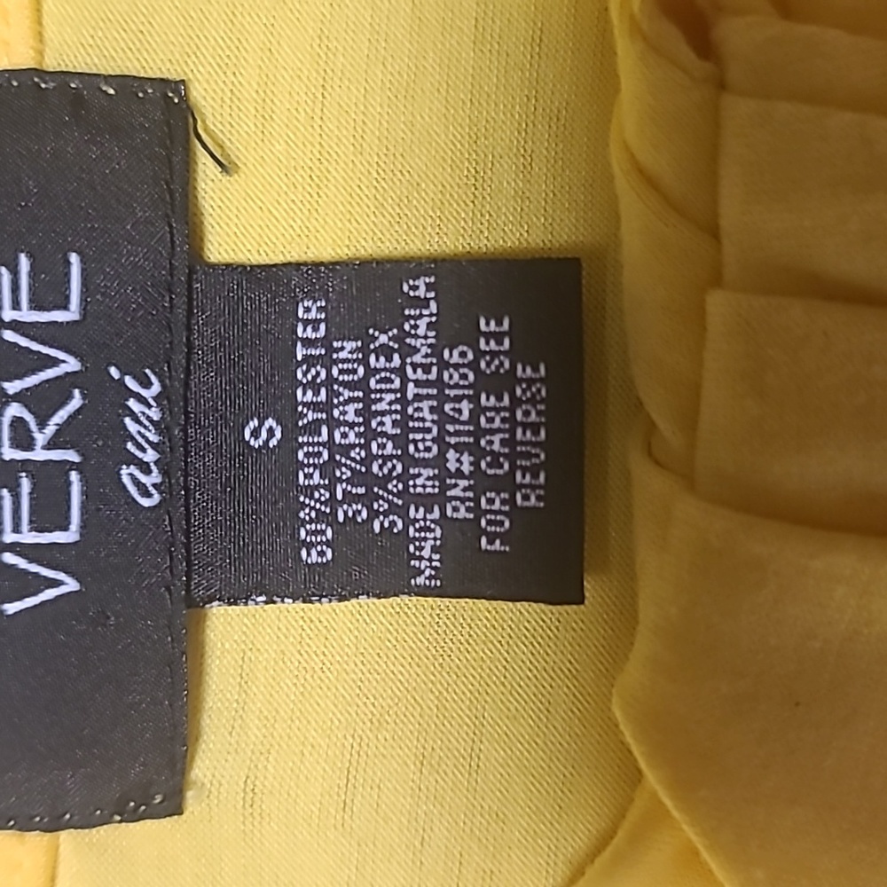 Verve Ami Yellow Sleeveless Blouse,  Size S - Picture 5 of 7
